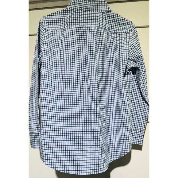 Ralph Lauren Button Down Classic Preppy Natural Stretch Boys Size 5 Blue Plaid - Picture 6 of 9